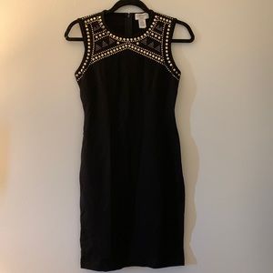 NWT Carmen Marc Valvo Sleeveless Stud Detail Dress